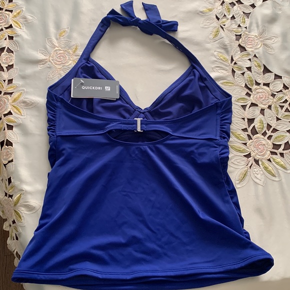 Athleta tanking bathing suit top Size 36D/DD cobalt blue - Picture 7 of 8